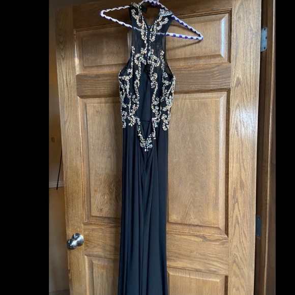 Black and Gold Prom Dress - Picture 2 of 3